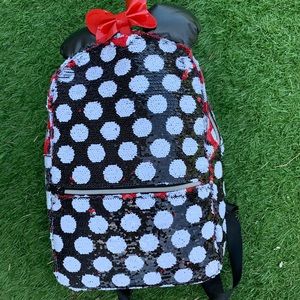 Disney parks sequin Minnie backpack